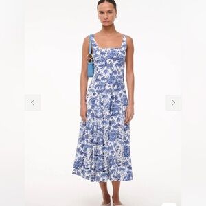 Staud Wells Blue and White Sleeveless Dress. Size 14